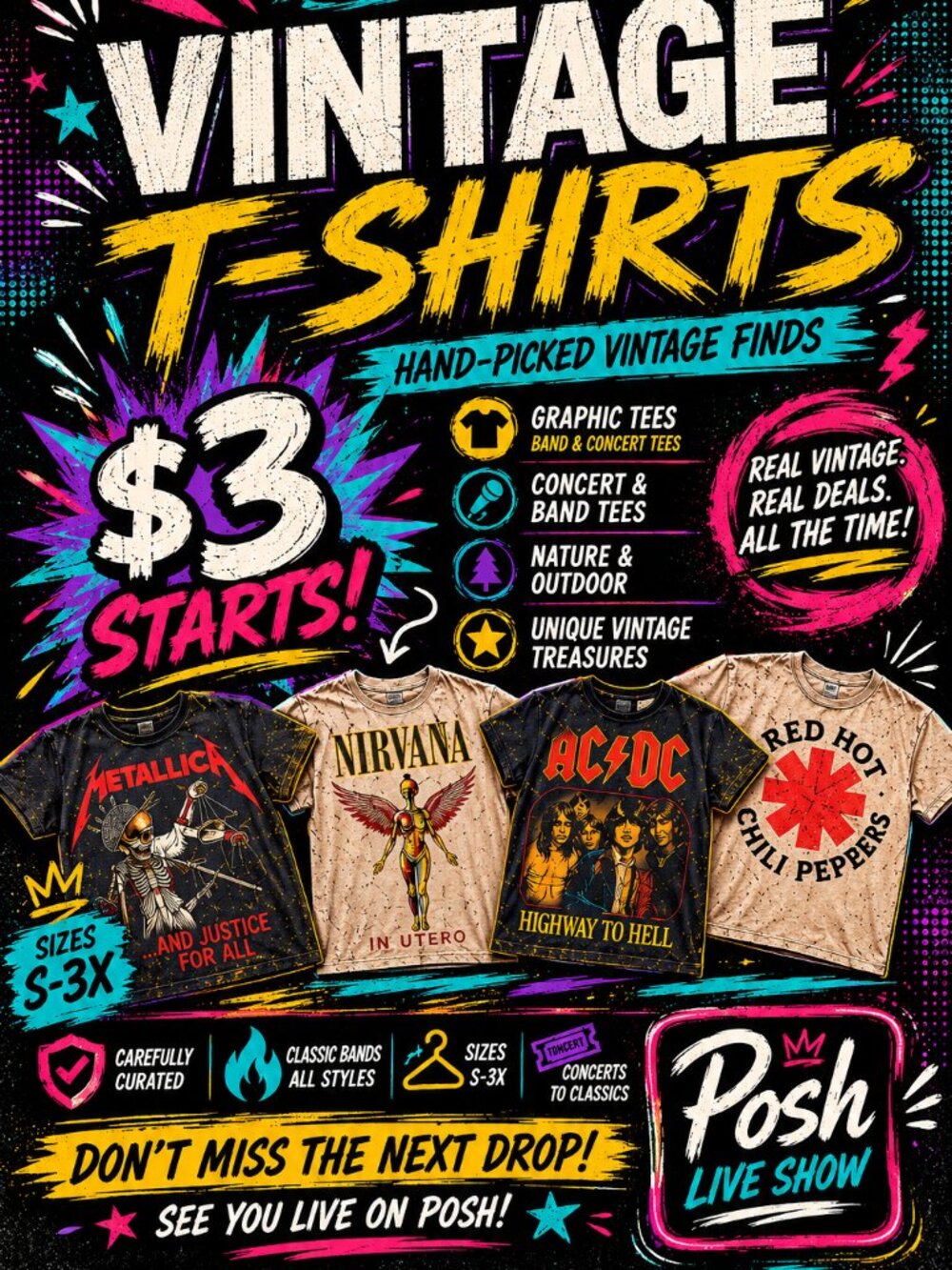 POSH LIVE SHOW $3 STARTS